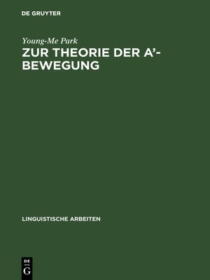 cover image of Zur Theorie der A'-Bewegung